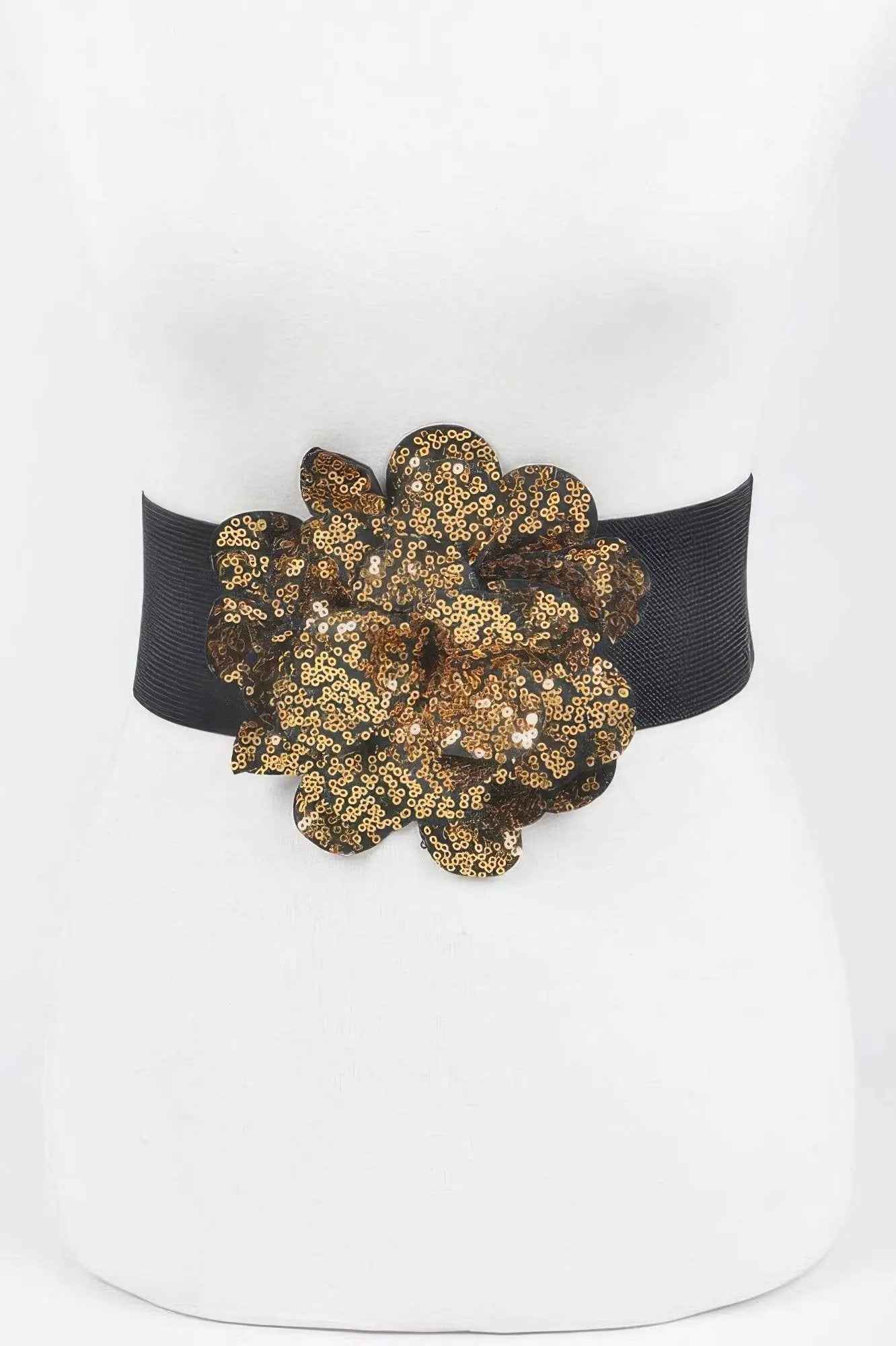Sequins Flower Elastic Belt