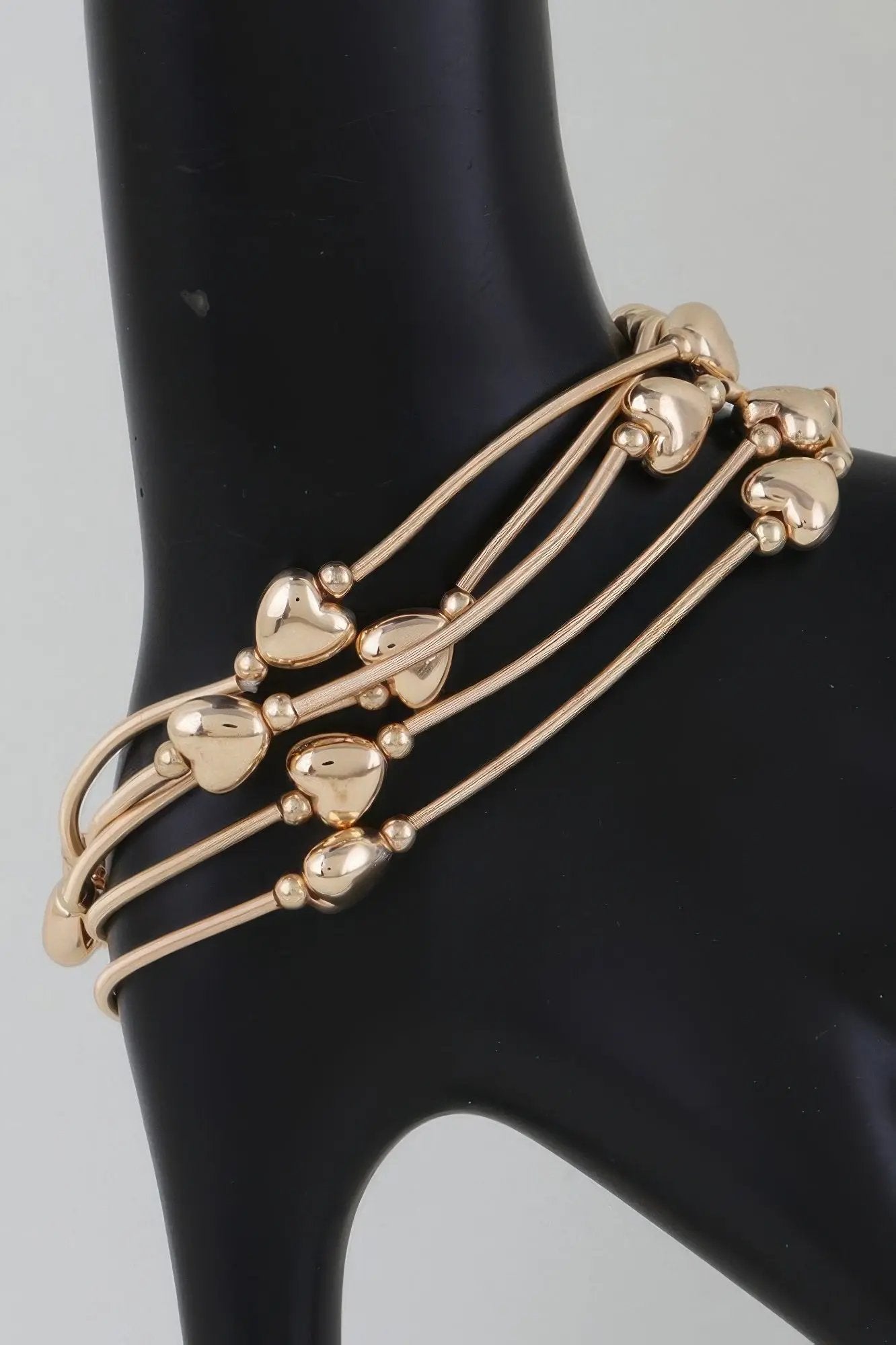 Shiny Heart Tube Beaded Bracelet - DressAffection