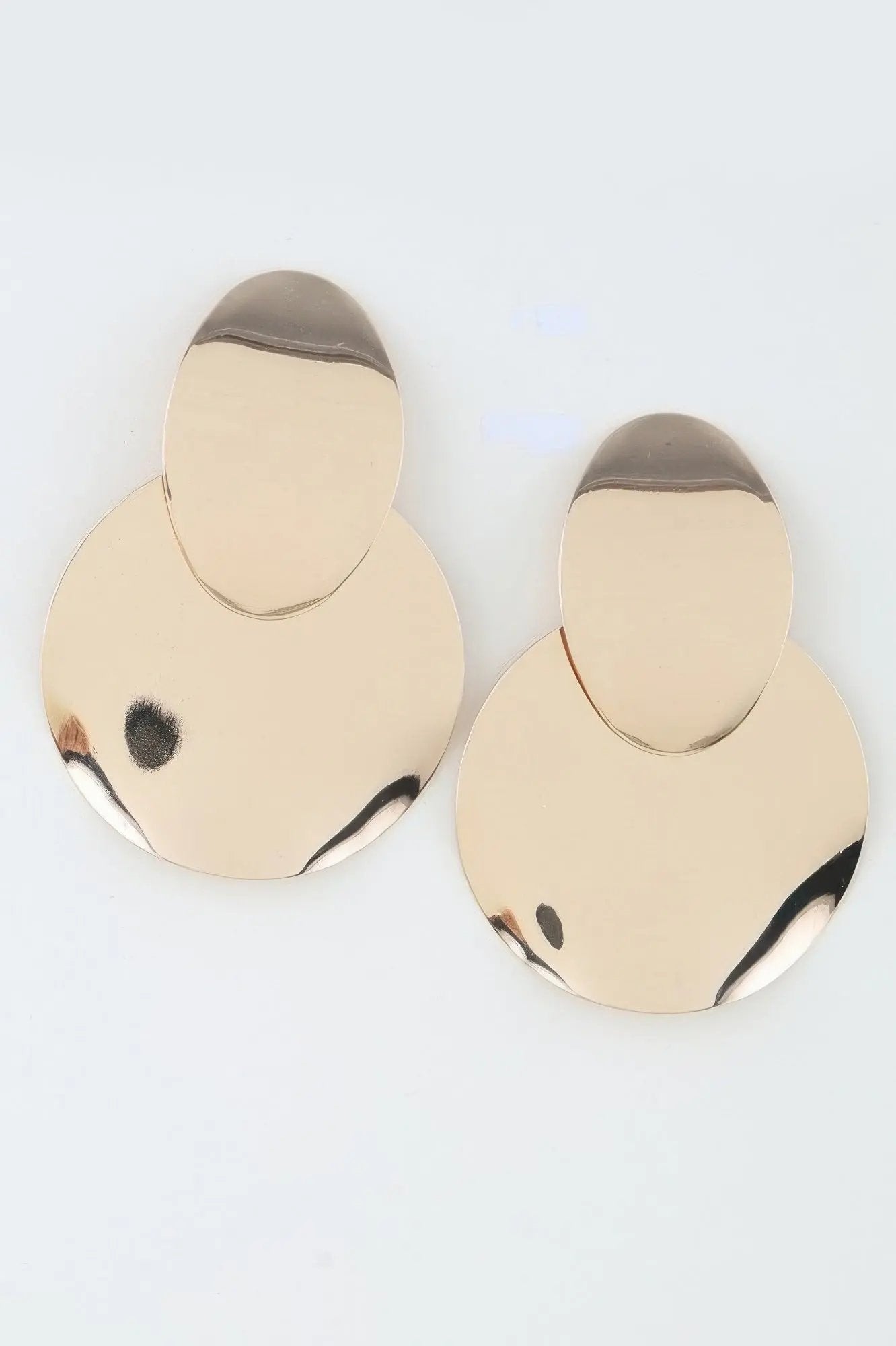 Shiny Minimal Petal Drop Earrings - DressAffection