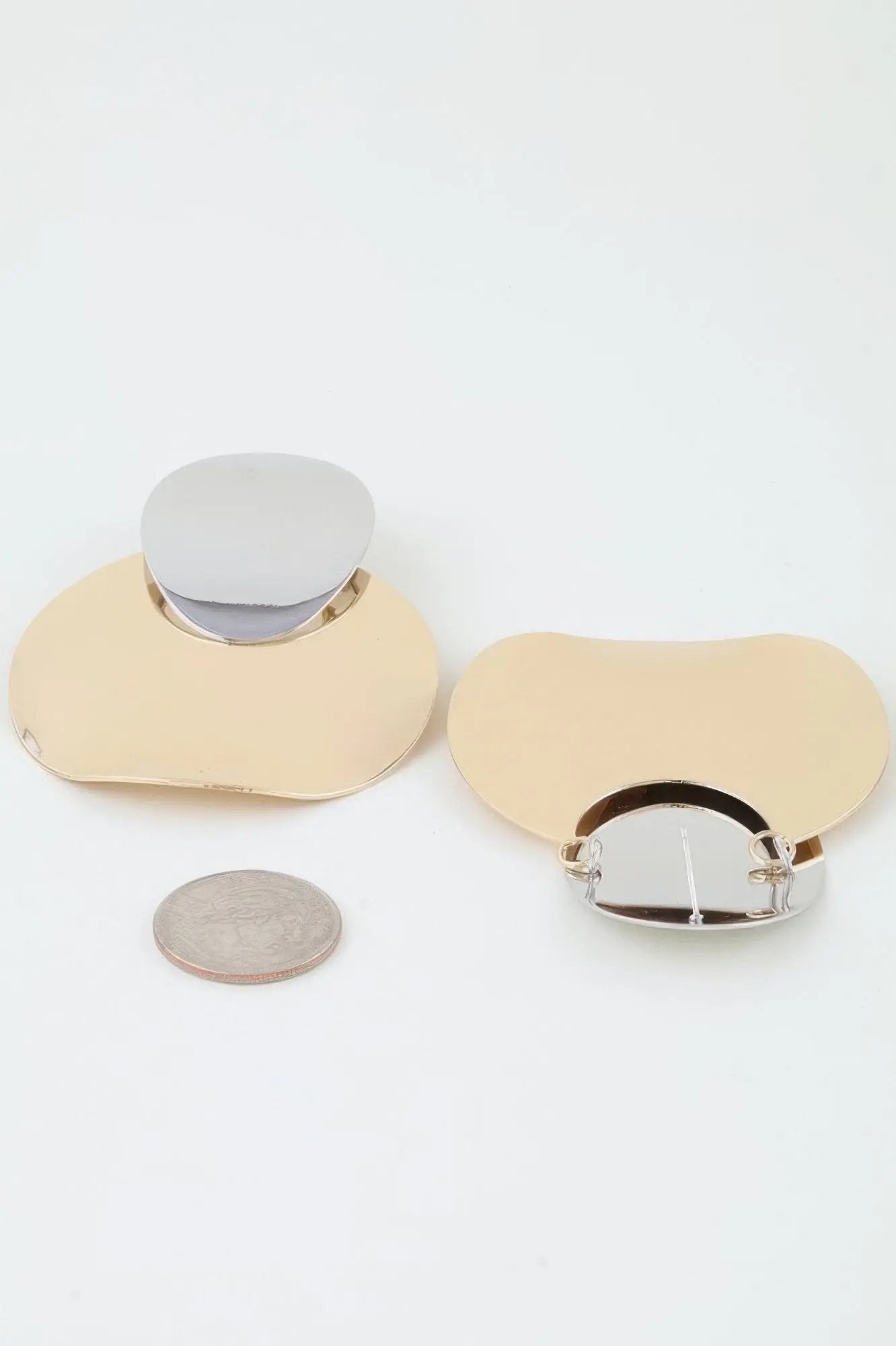 Shiny Minimal Petal Drop Earrings - DressAffection