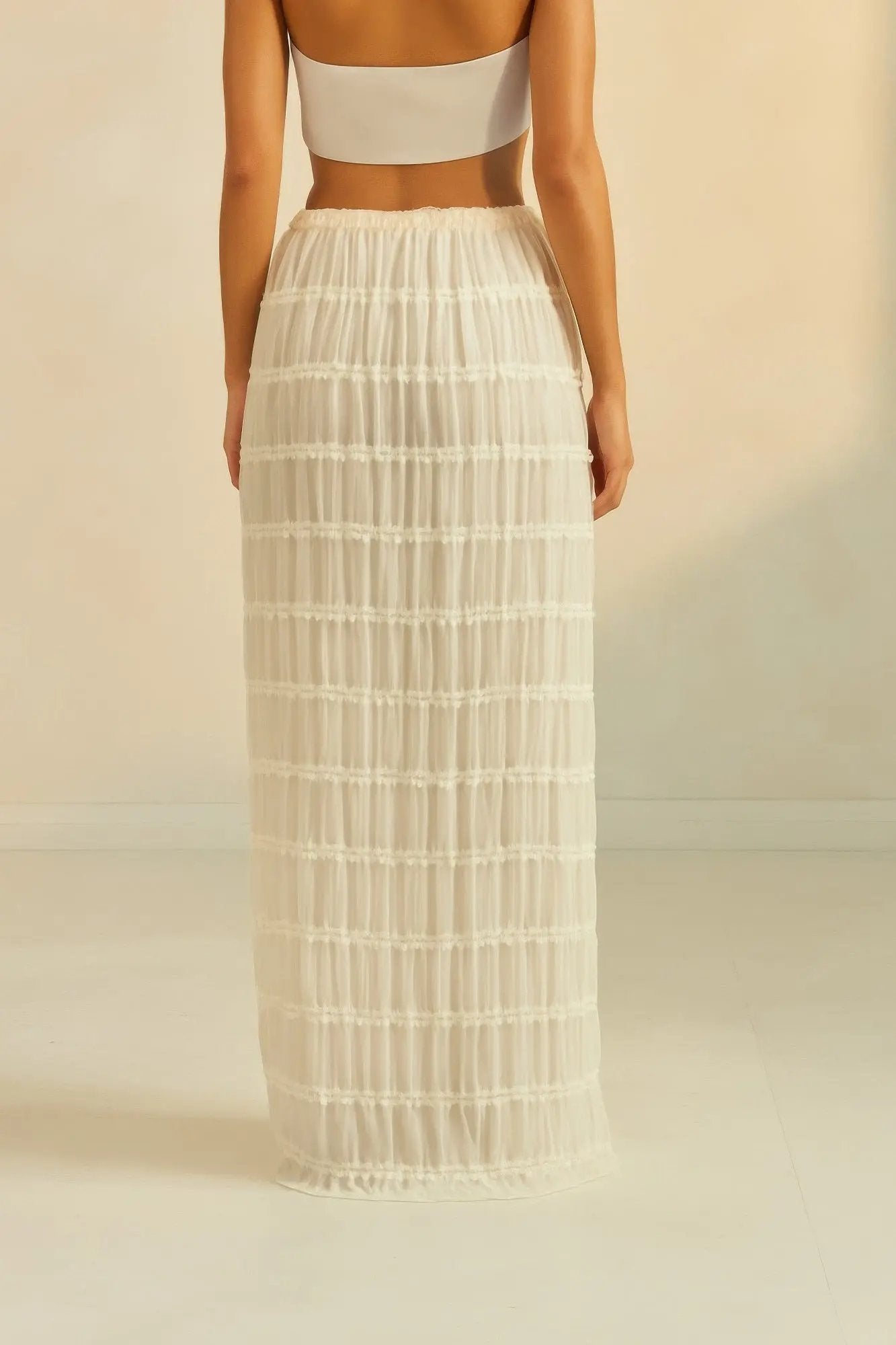 Sky Breeze Sheer Maxi Skirt - DressAffection