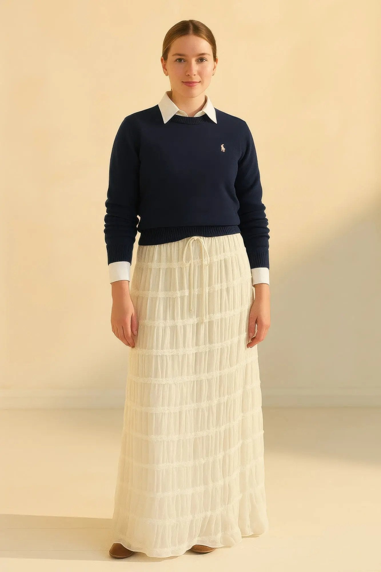 Sky Breeze Sheer Maxi Skirt - DressAffection