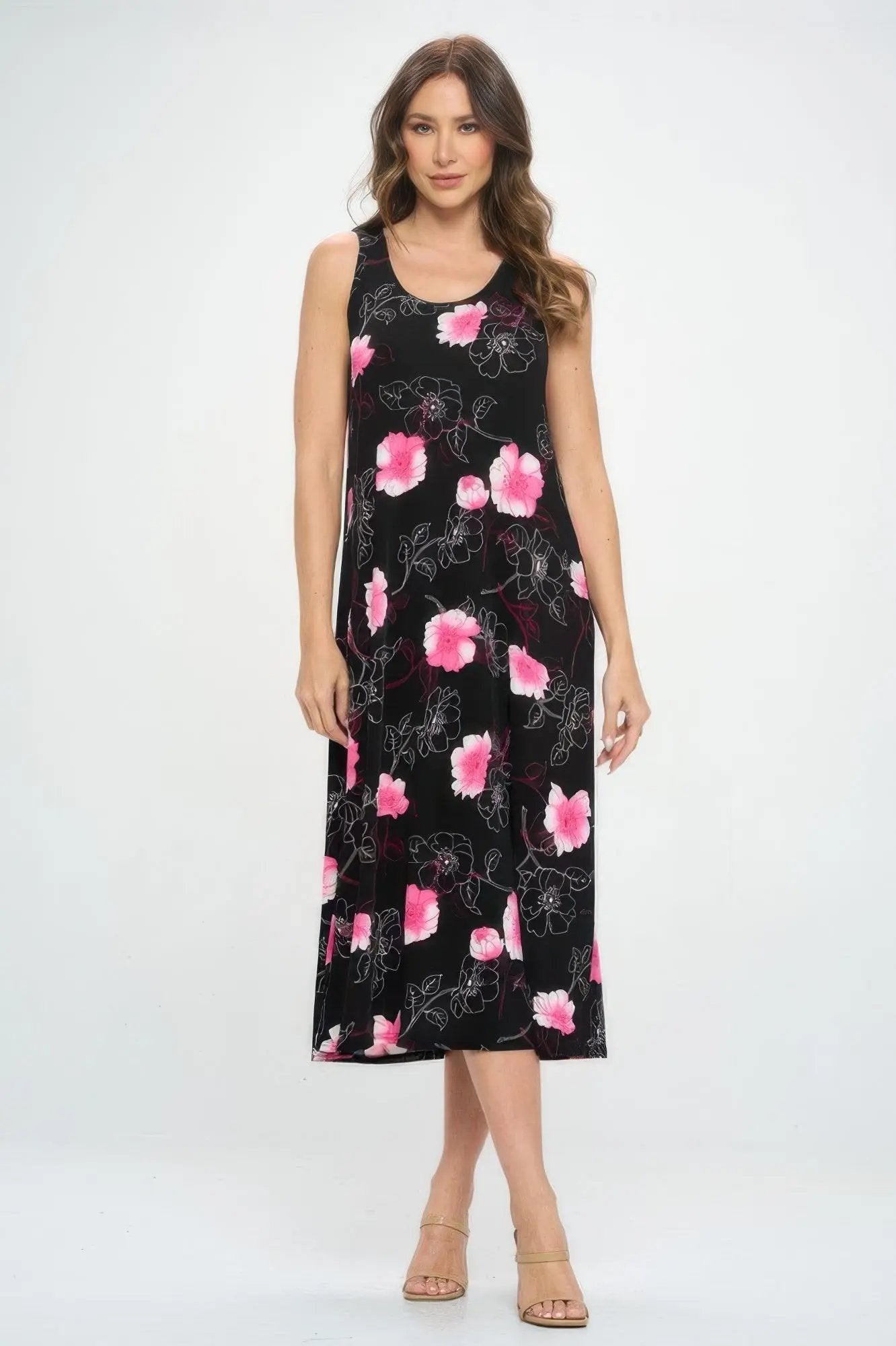 Sleeveless And Soft Round-neckline Long - DressAffection