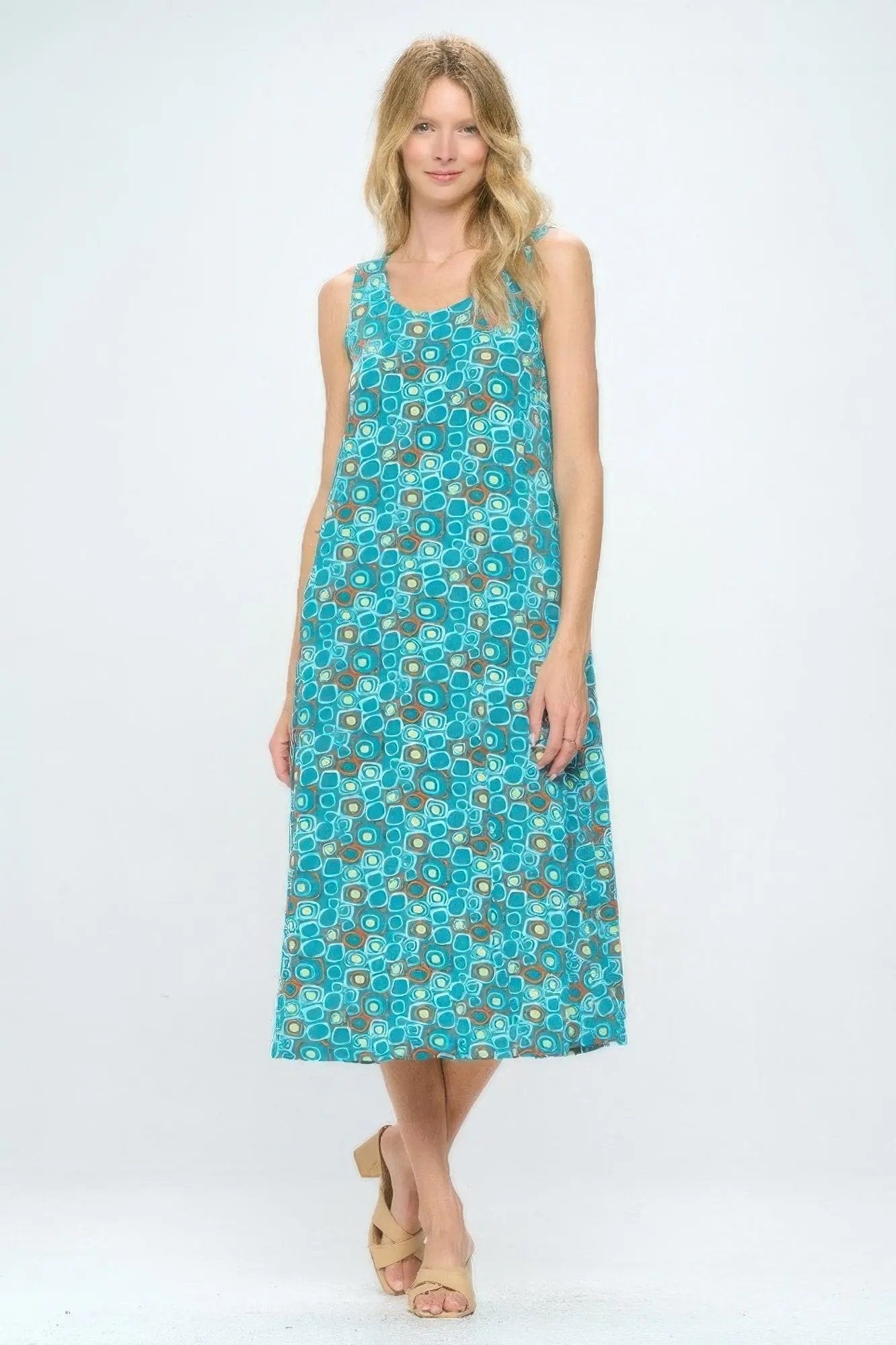 Sleeveless And Soft Round-neckline Long - DressAffection