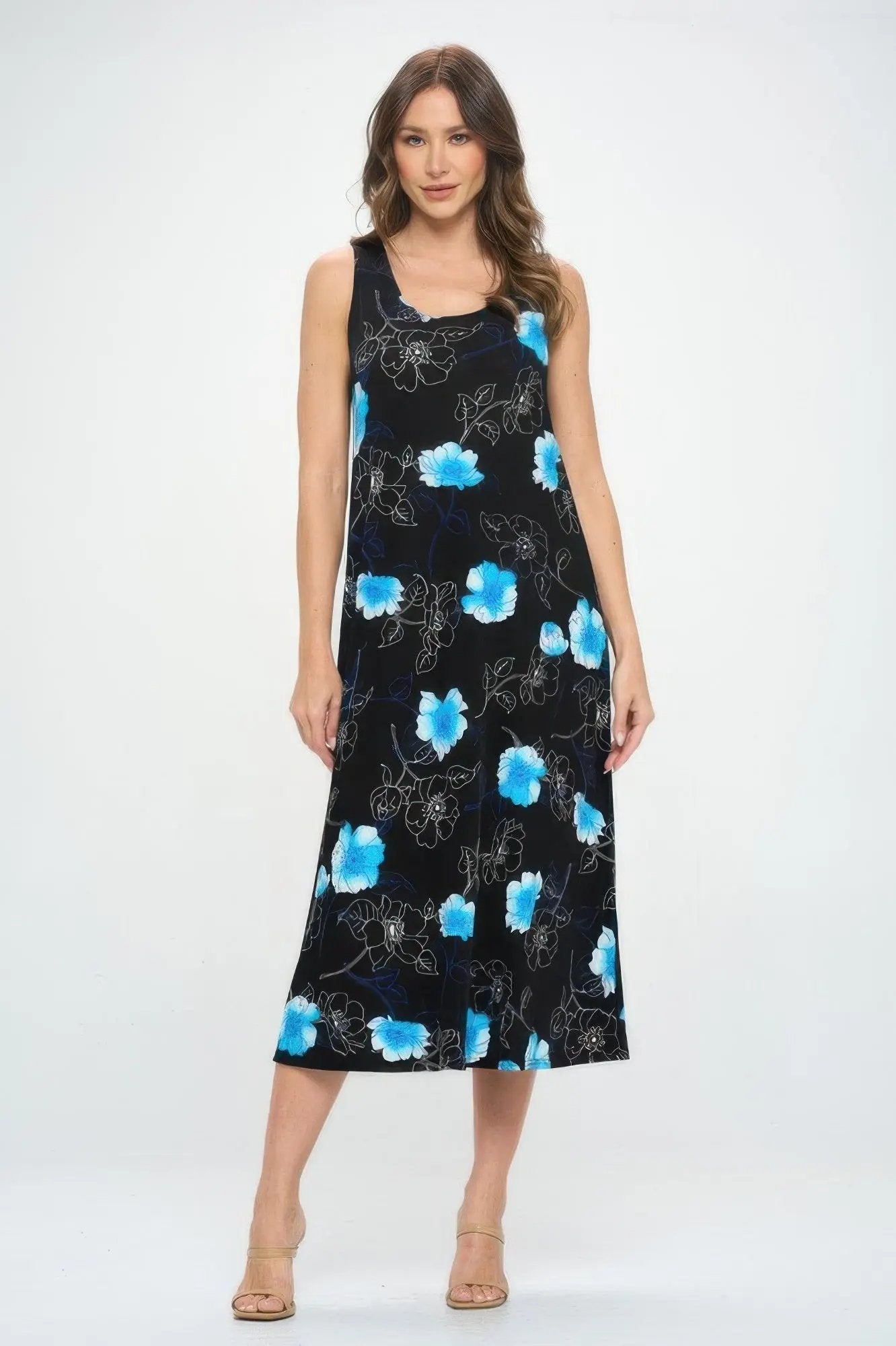 Sleeveless And Soft Round-neckline Long - DressAffection