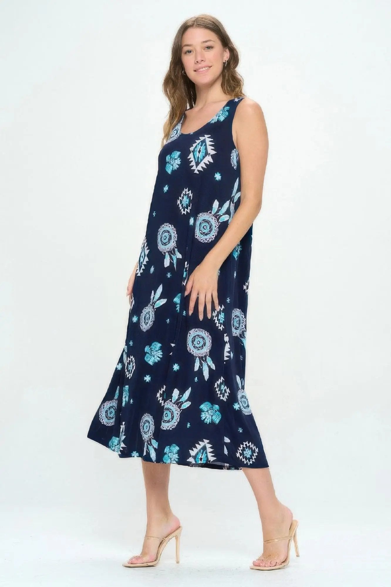 Sleeveless And Soft Round-neckline Long Dress - DressAffection