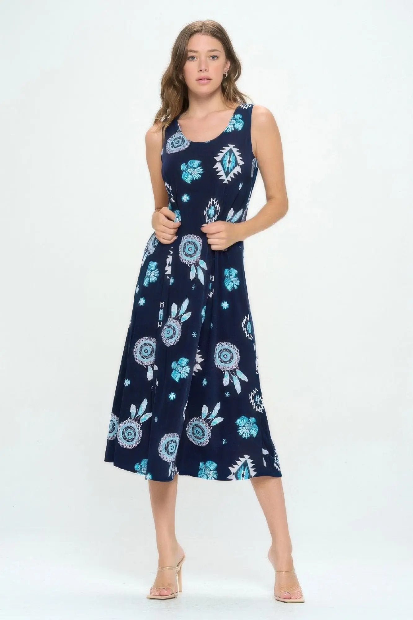 Sleeveless And Soft Round-neckline Long Dress - DressAffection