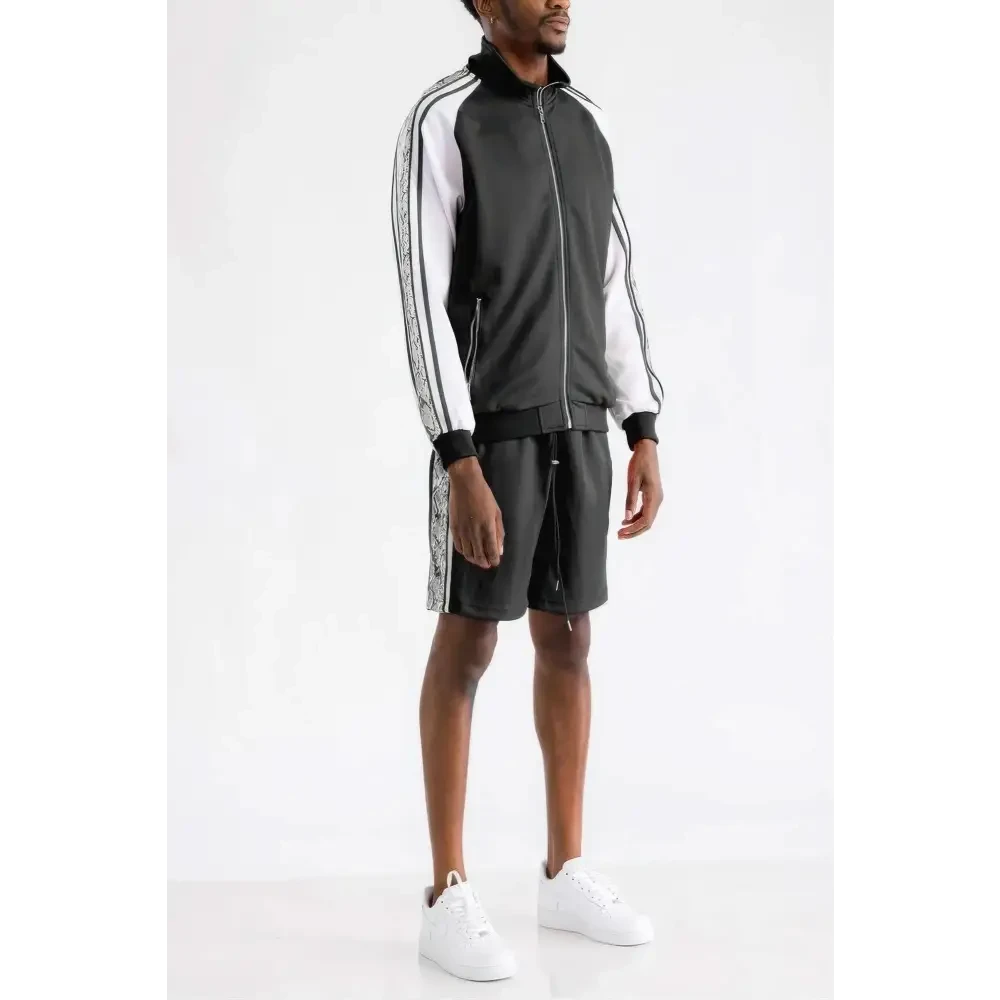 Snake Side Shorts Track Set - DressAffection