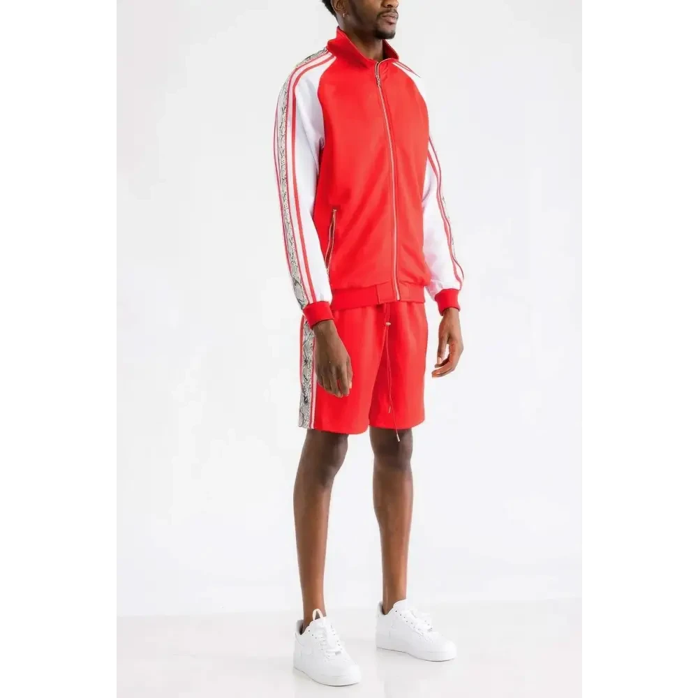 Snake Side Shorts Track Set - DressAffection