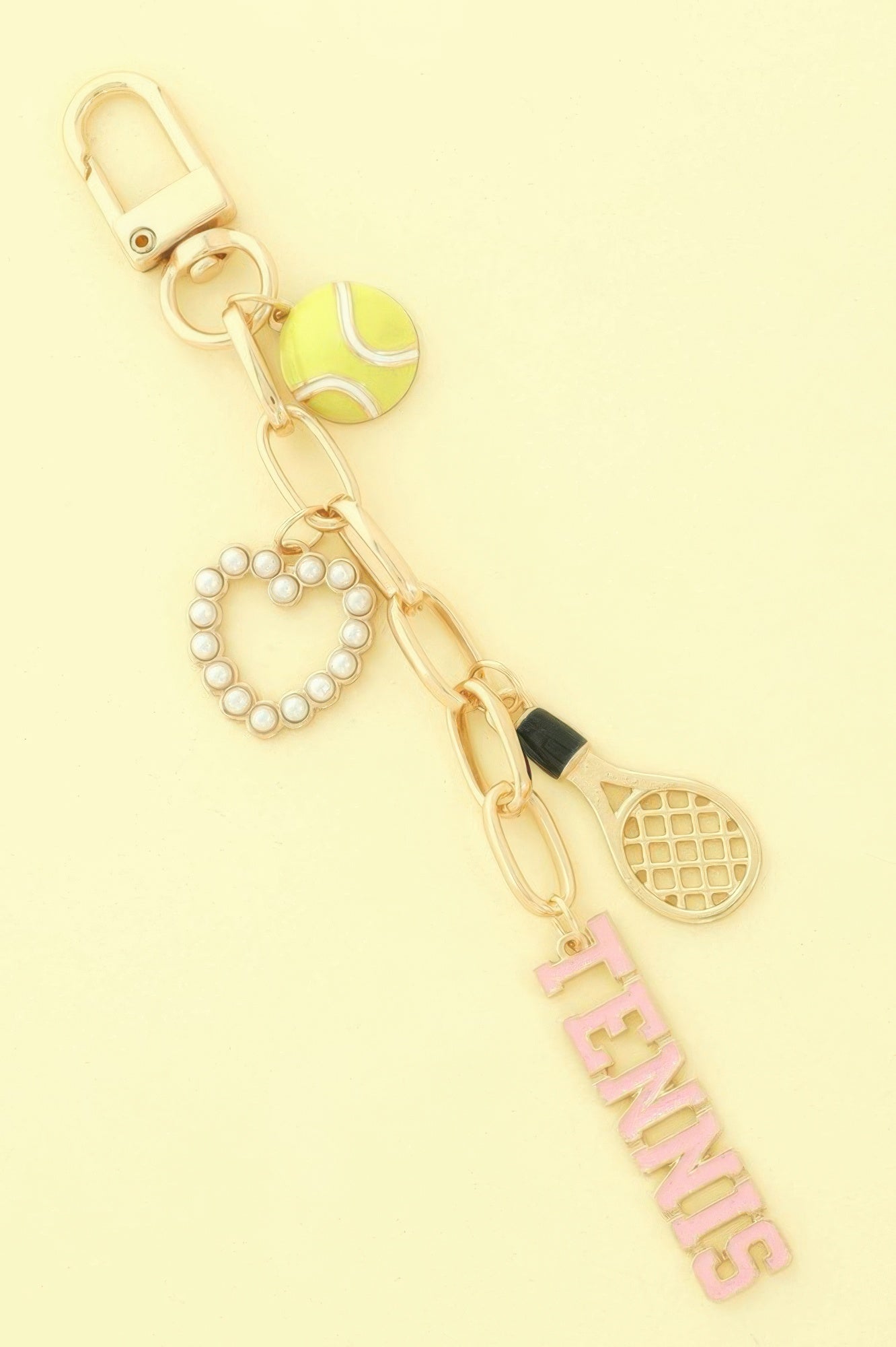 Sporty Chic Theme Bag Charm Keychain - DressAffection