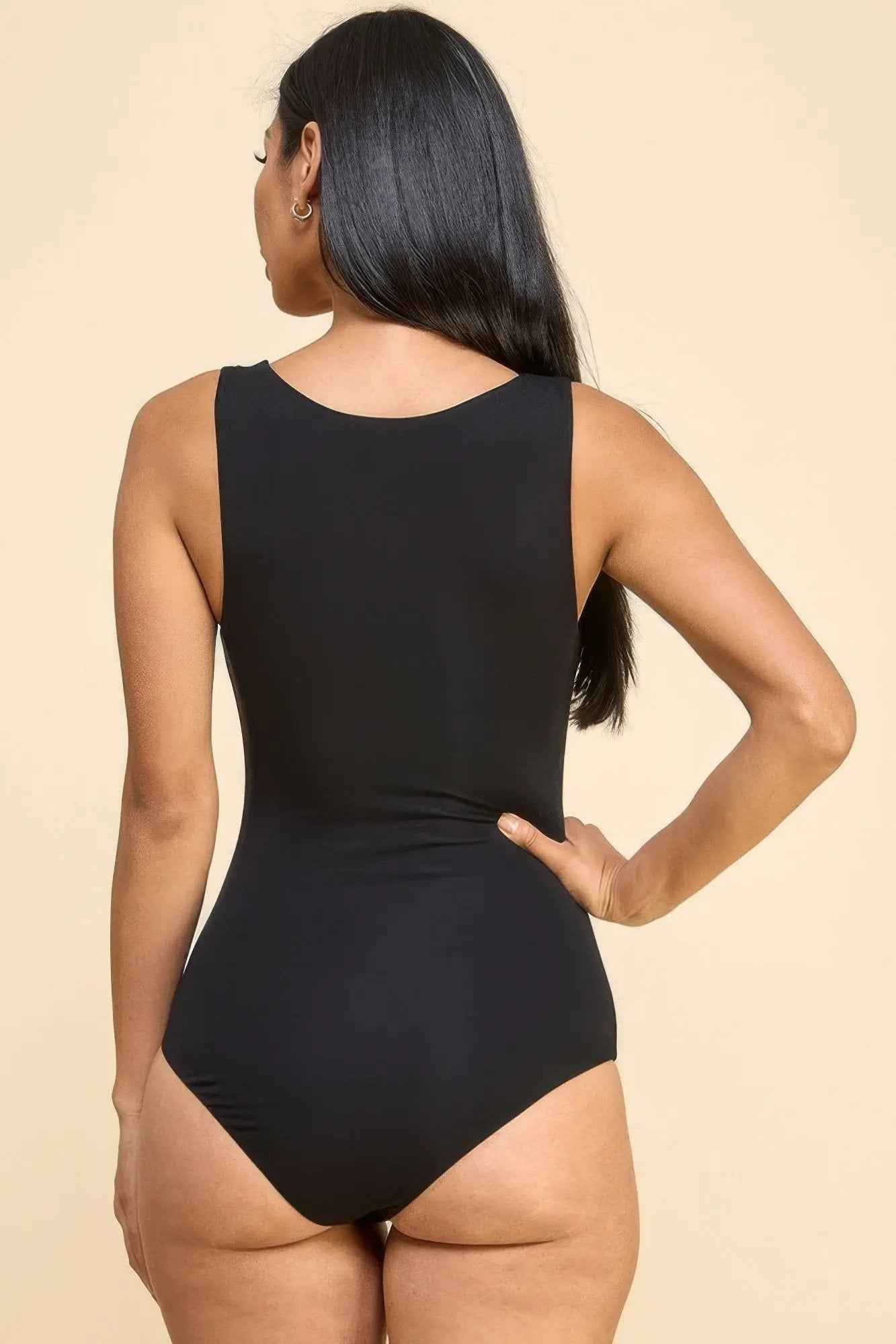 Square Neck Double Layered Tank Bodysuit