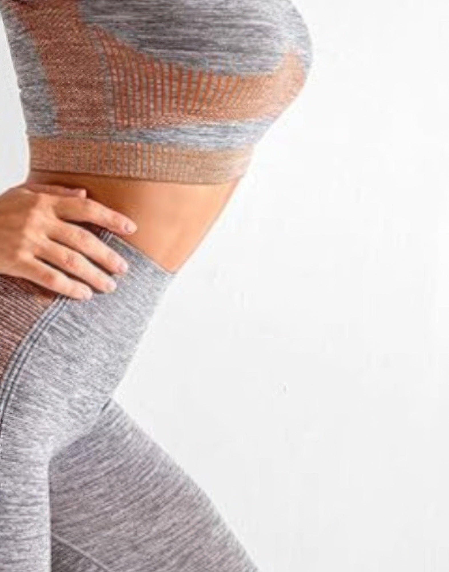 Stripe Seamless Yoga Set - DressAffection