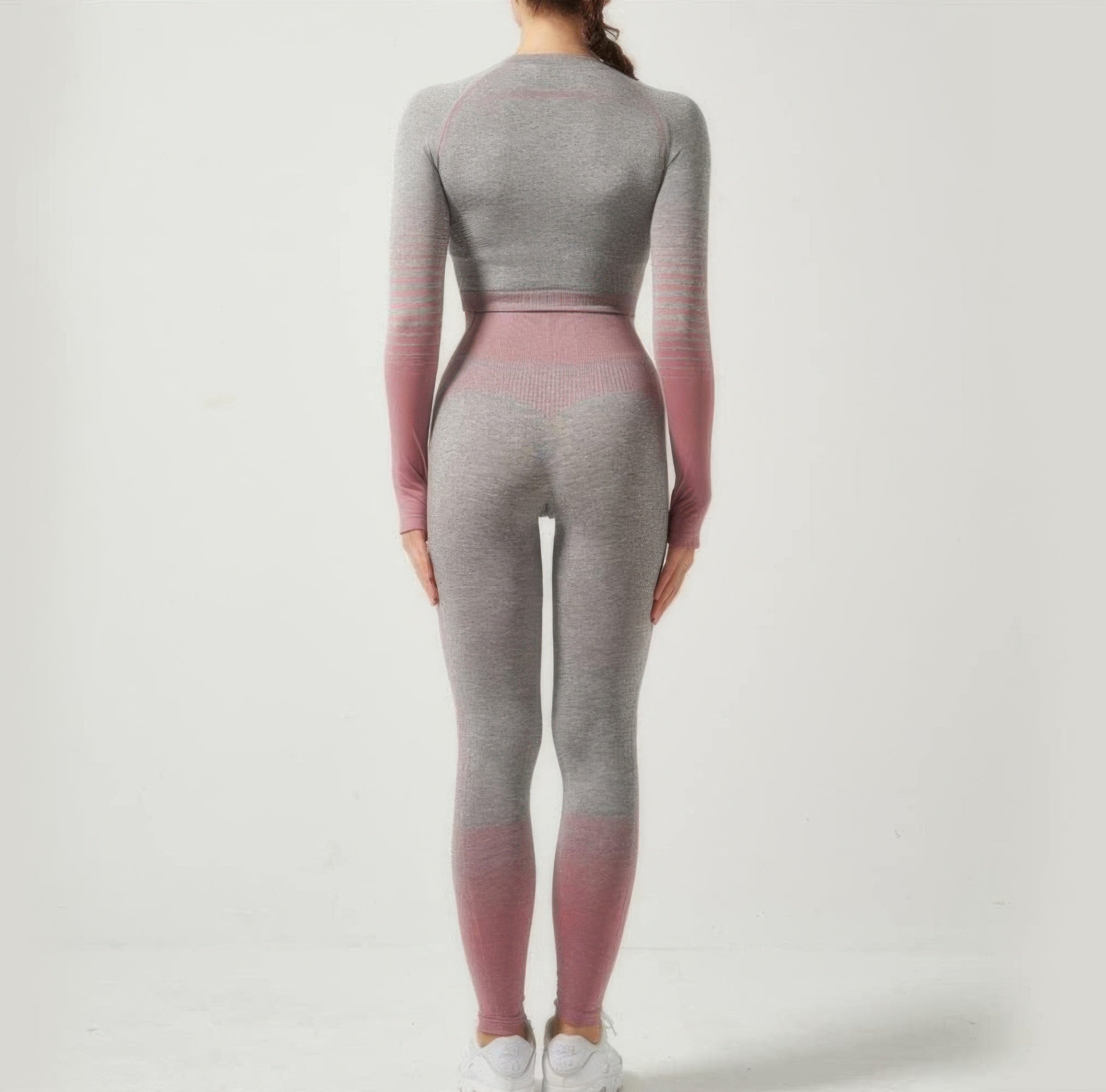 Stripe Seamless Yoga Set - DressAffection