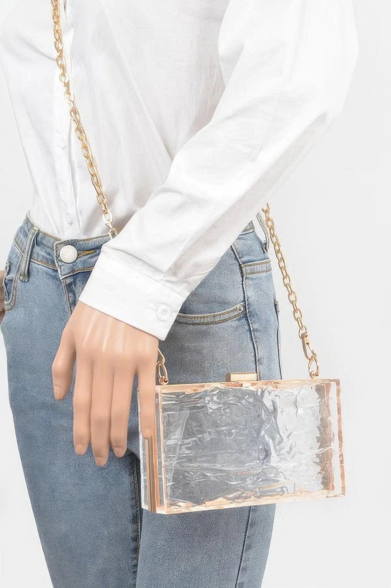 Transparent Plastic Case Clutch - DressAffection