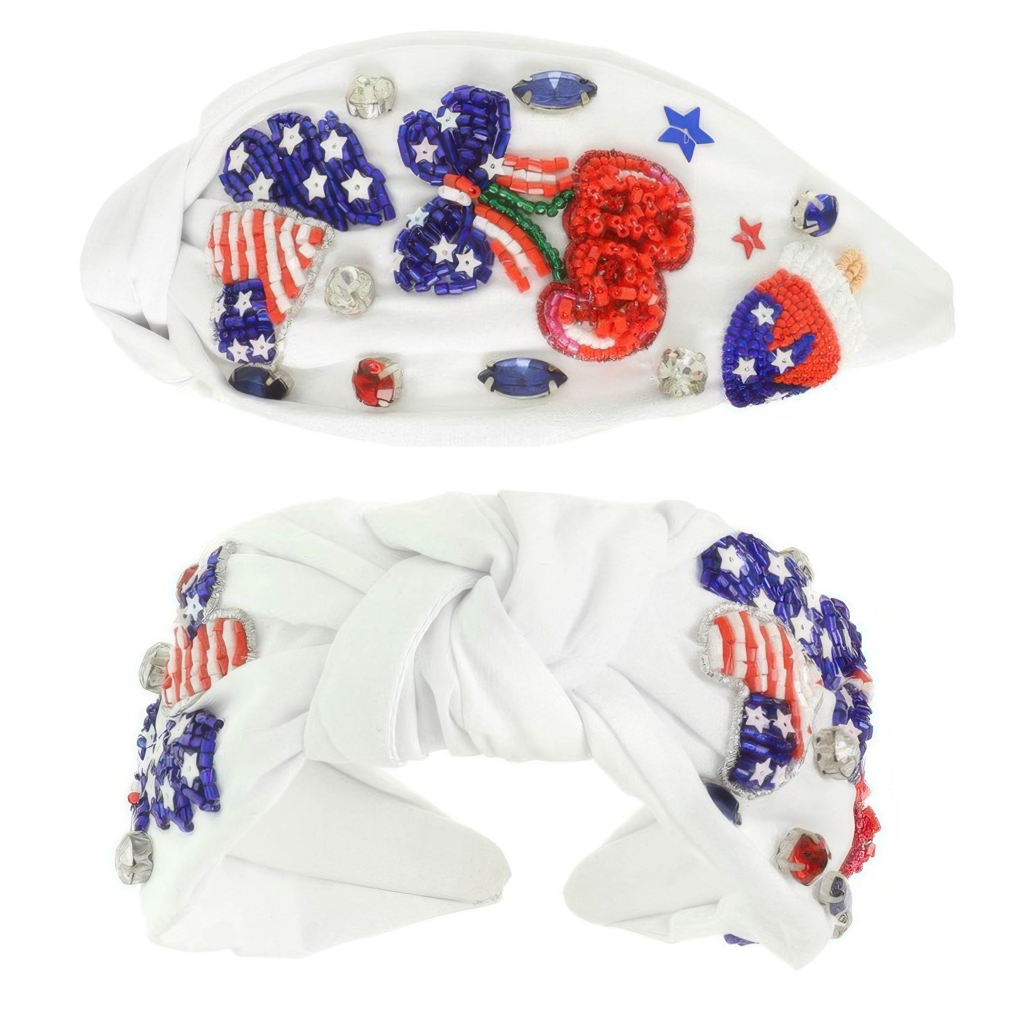 Usa Theme Cherry Heart Headband - DressAffection