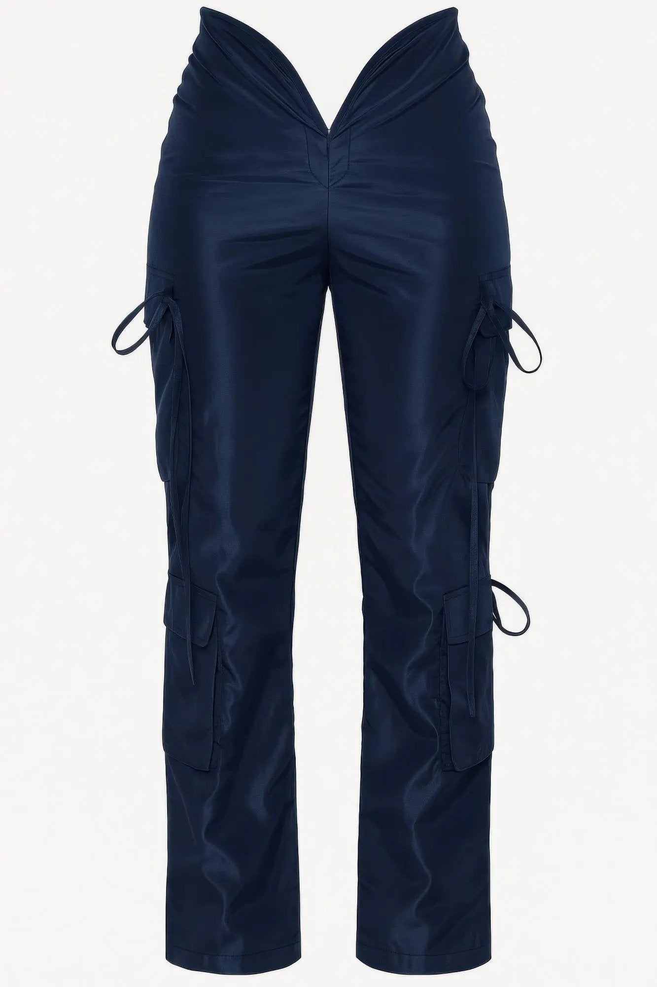 V Cut Cargo Pants - DressAffection