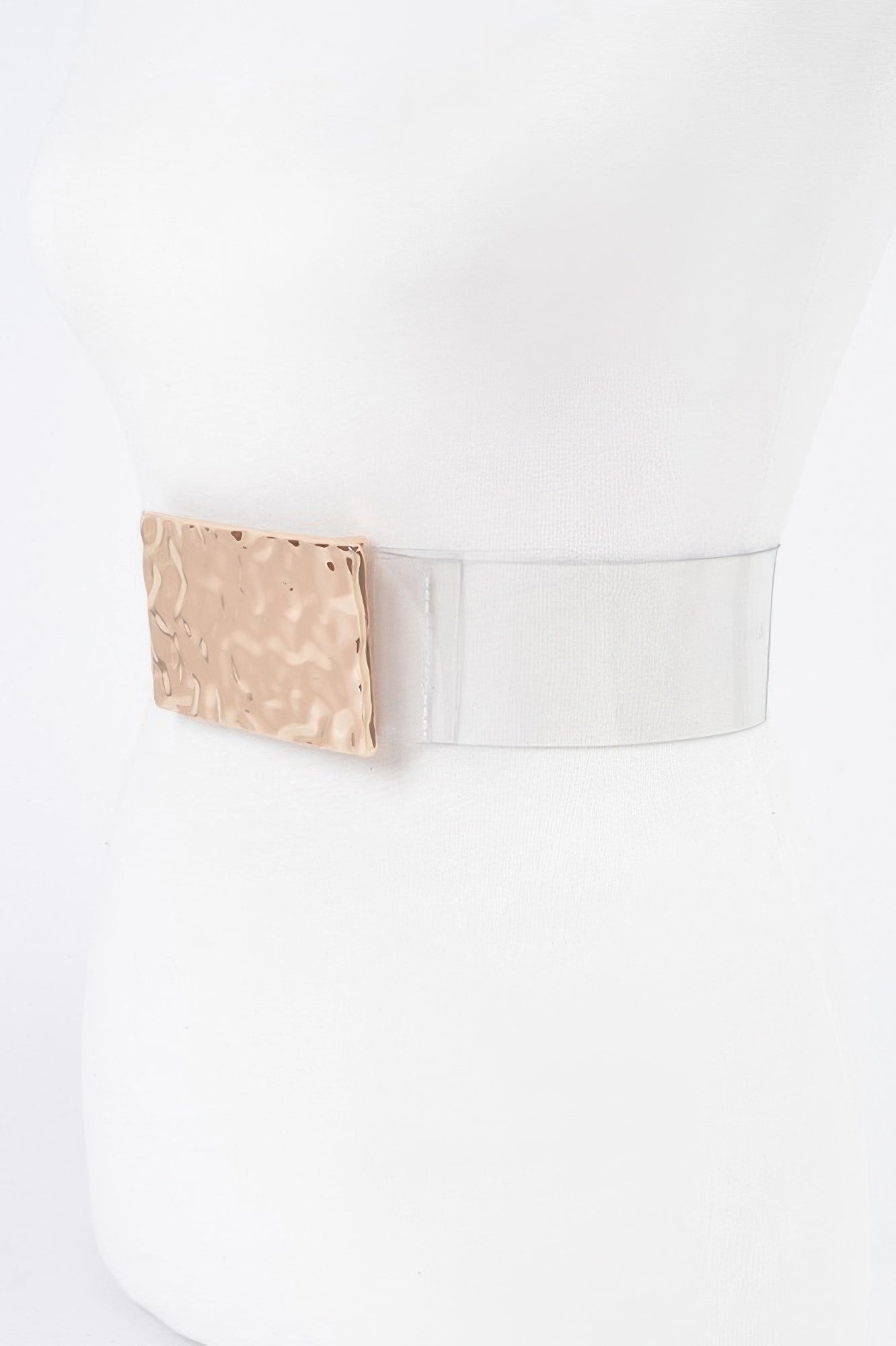 Vintage Metal Buckle Clear Belt - DressAffection