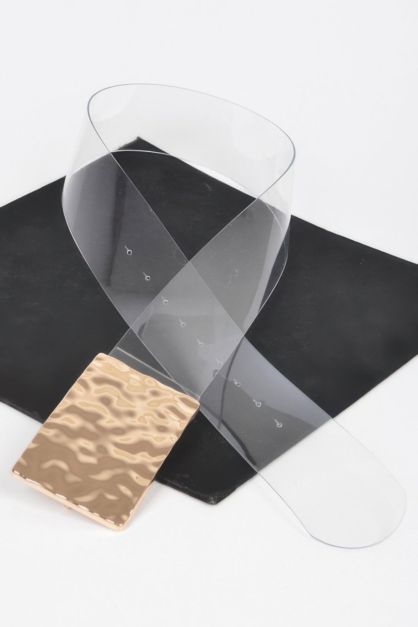 Vintage Metal Buckle Clear Belt - DressAffection