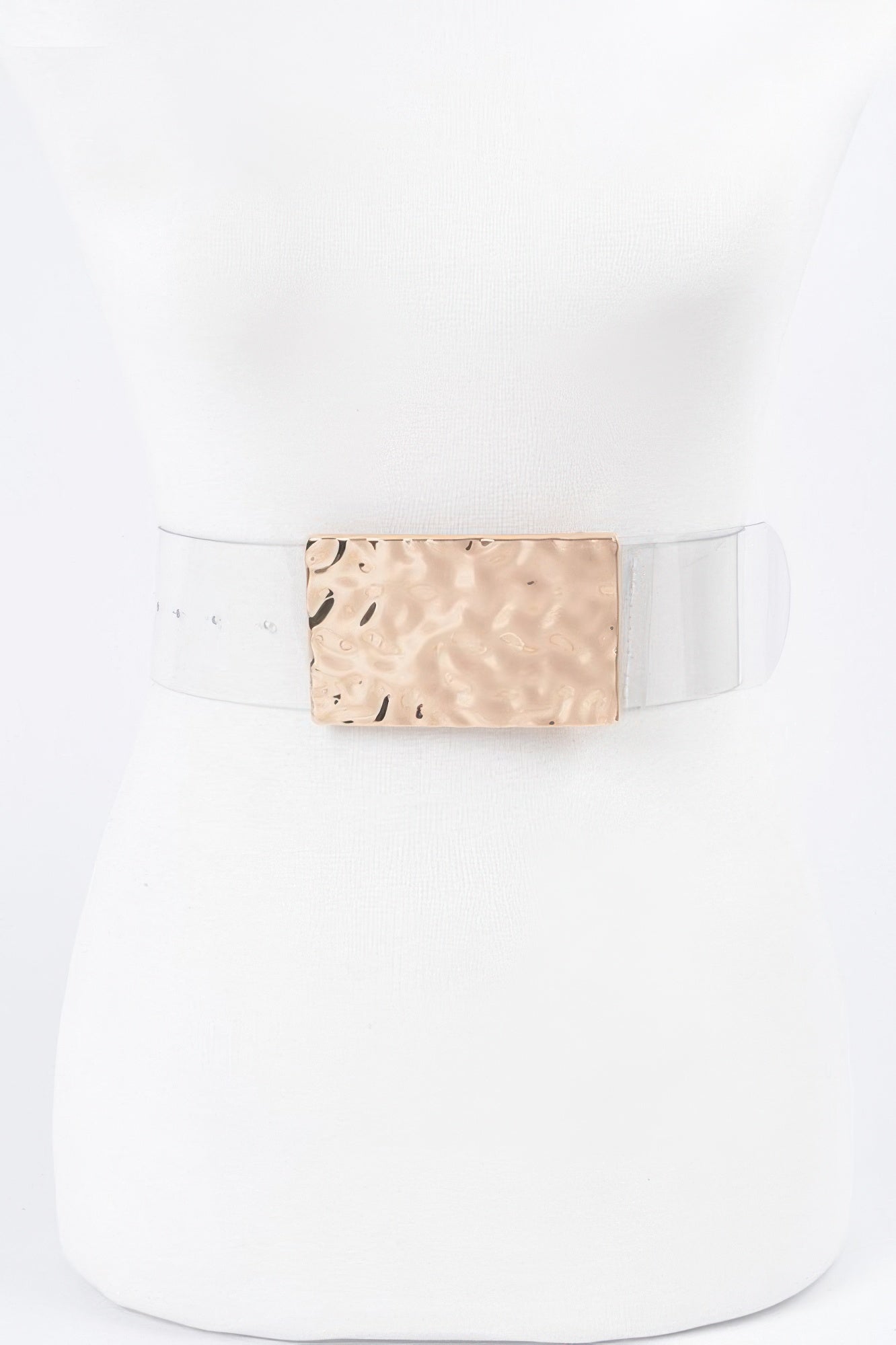 Vintage Metal Buckle Clear Belt - DressAffection