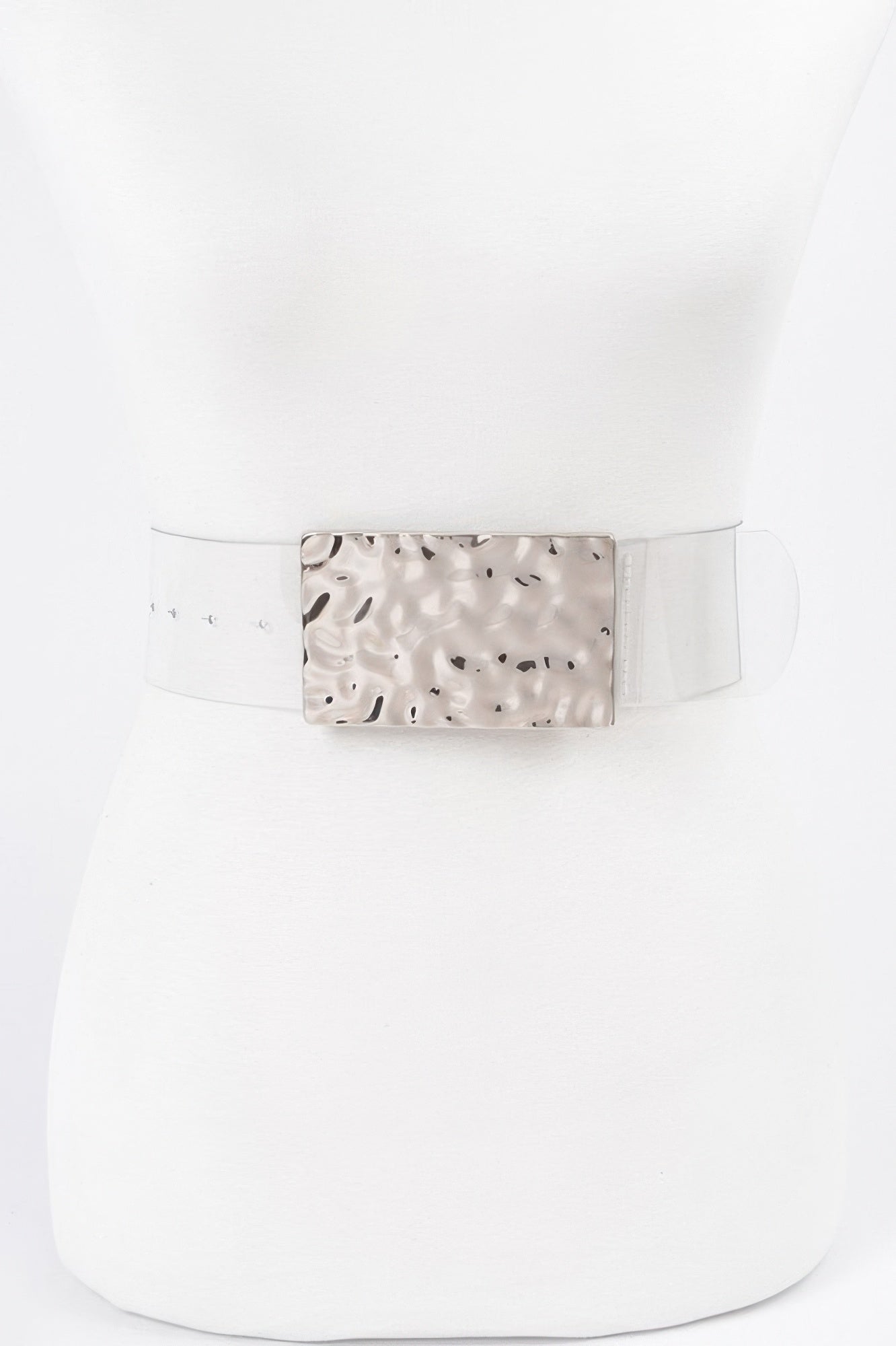 Vintage Metal Buckle Clear Belt - DressAffection
