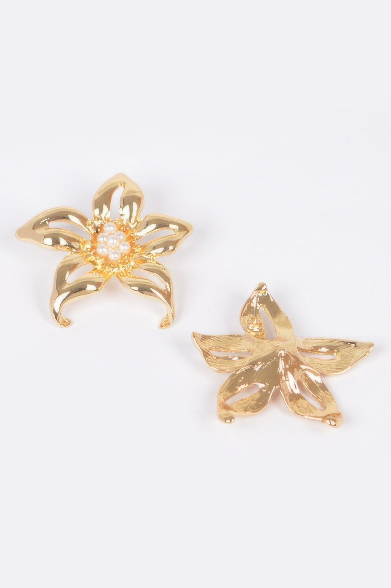 Vintage Metal Flower Earring - DressAffection