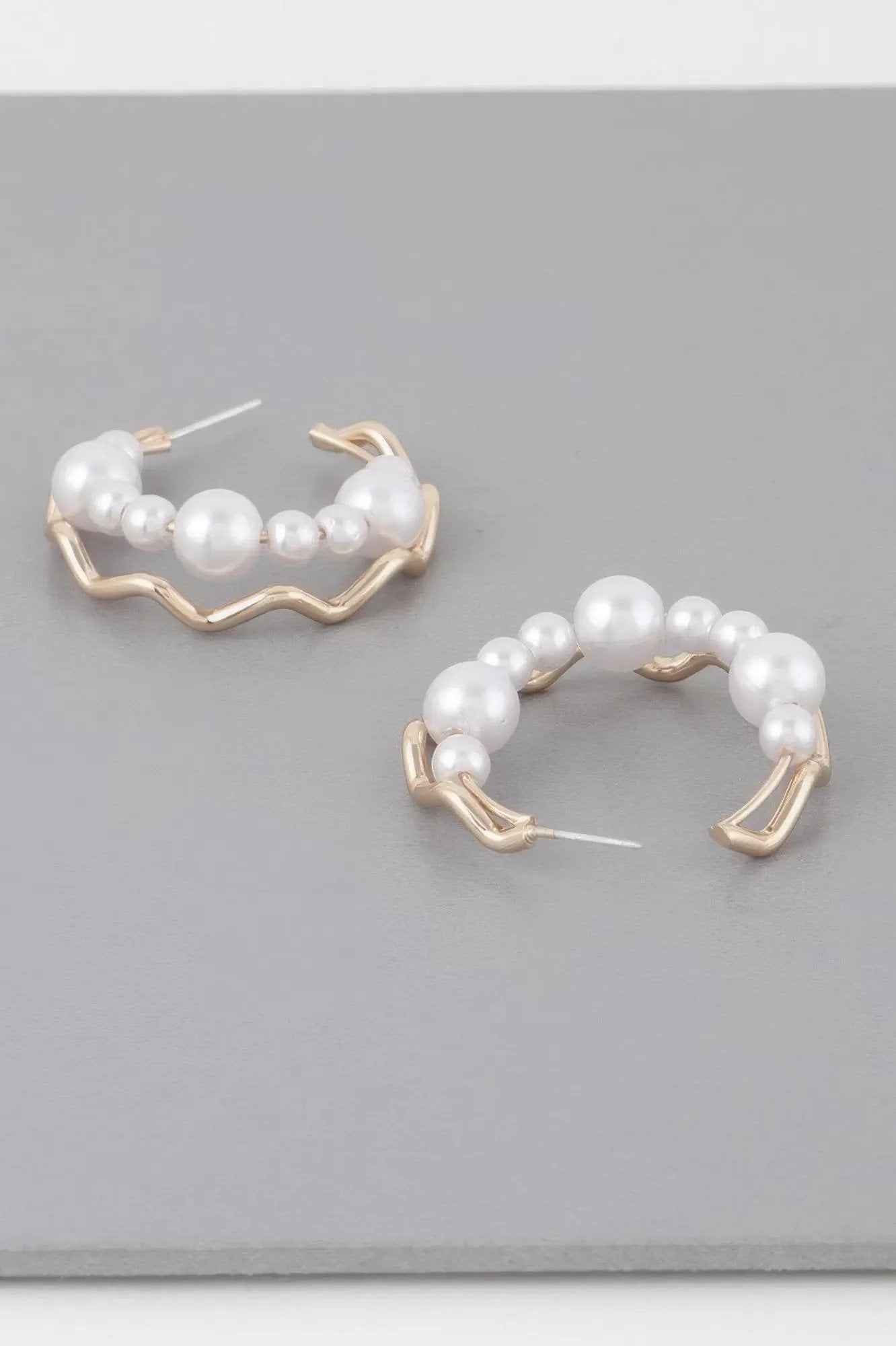 Zig 2as Faux Pearl Earrings - DressAffection